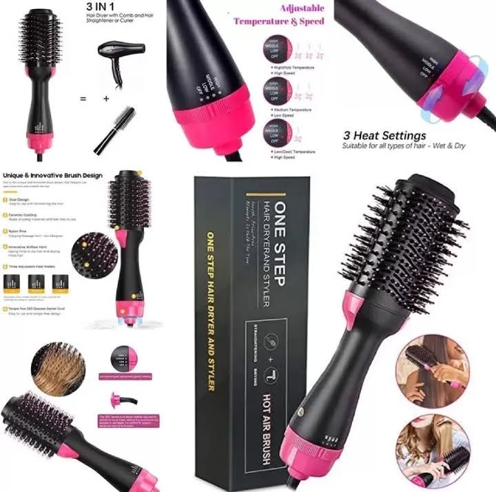 3 in 1 hot hair brush